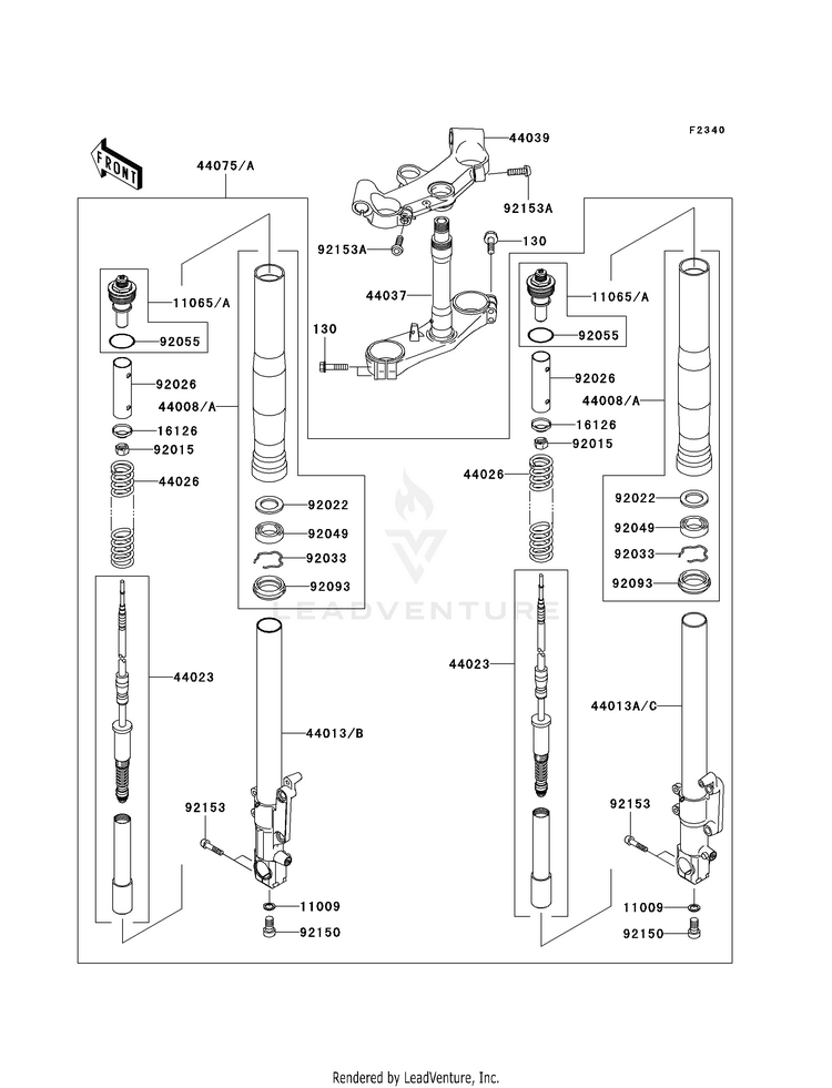 Front Fork (B1/B2) Schematic