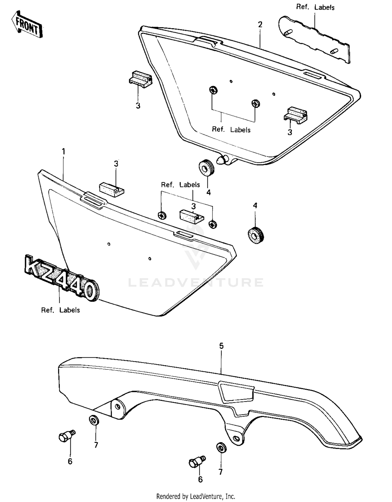 SIDE COVERS/CHAIN COVER ('80 B1)