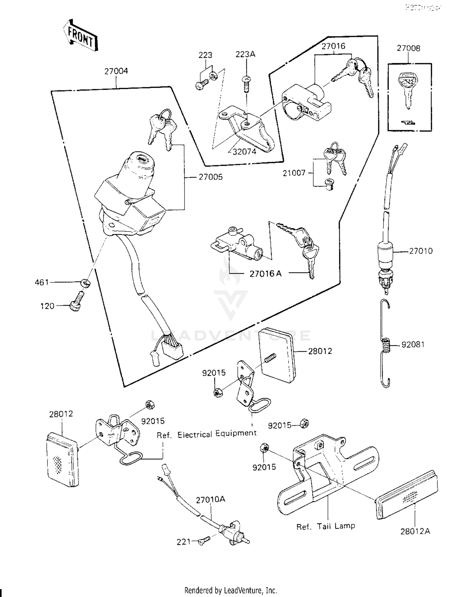 IGNITION SWITCH/LOCKS/REFLECTORS