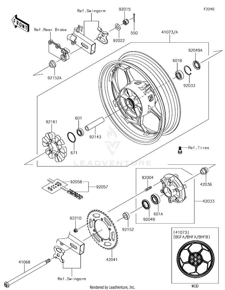 Rear Wheel/Chain Schematic