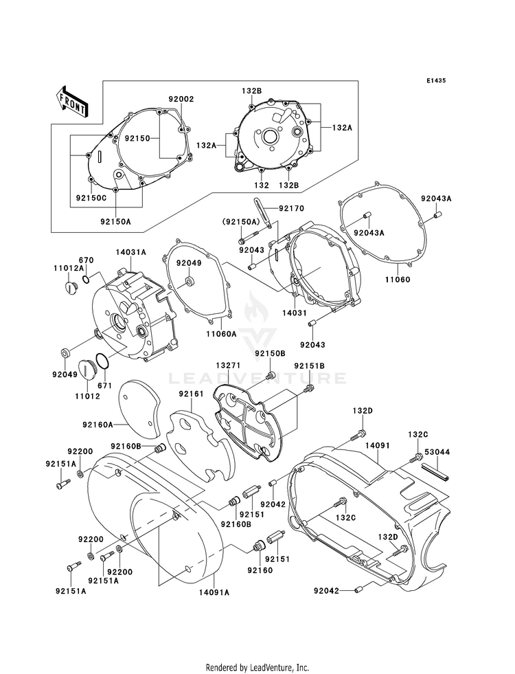 Left Engine Cover(S) Schematic