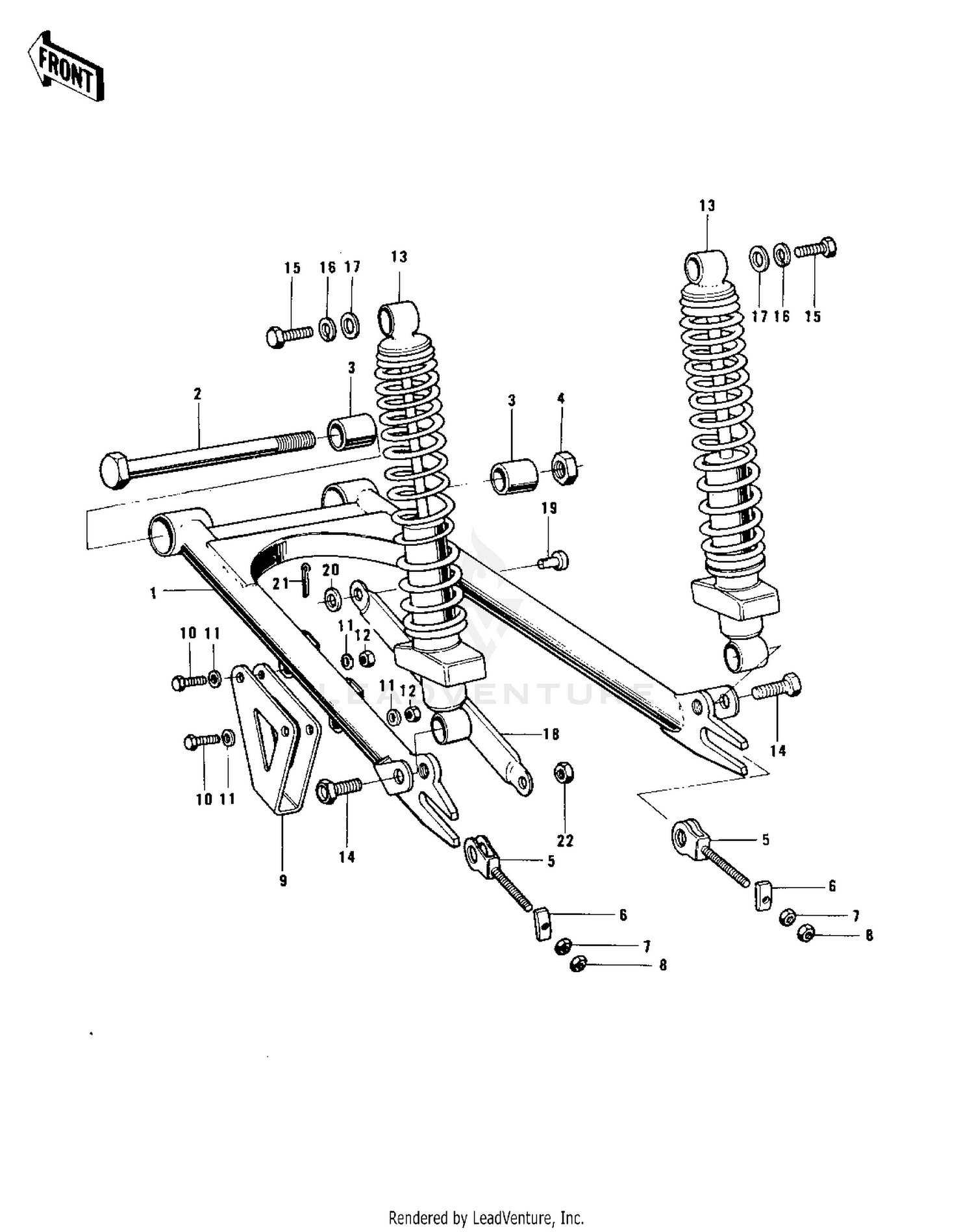 SWING ARM/SHOCK ABSORBERS (KX250)