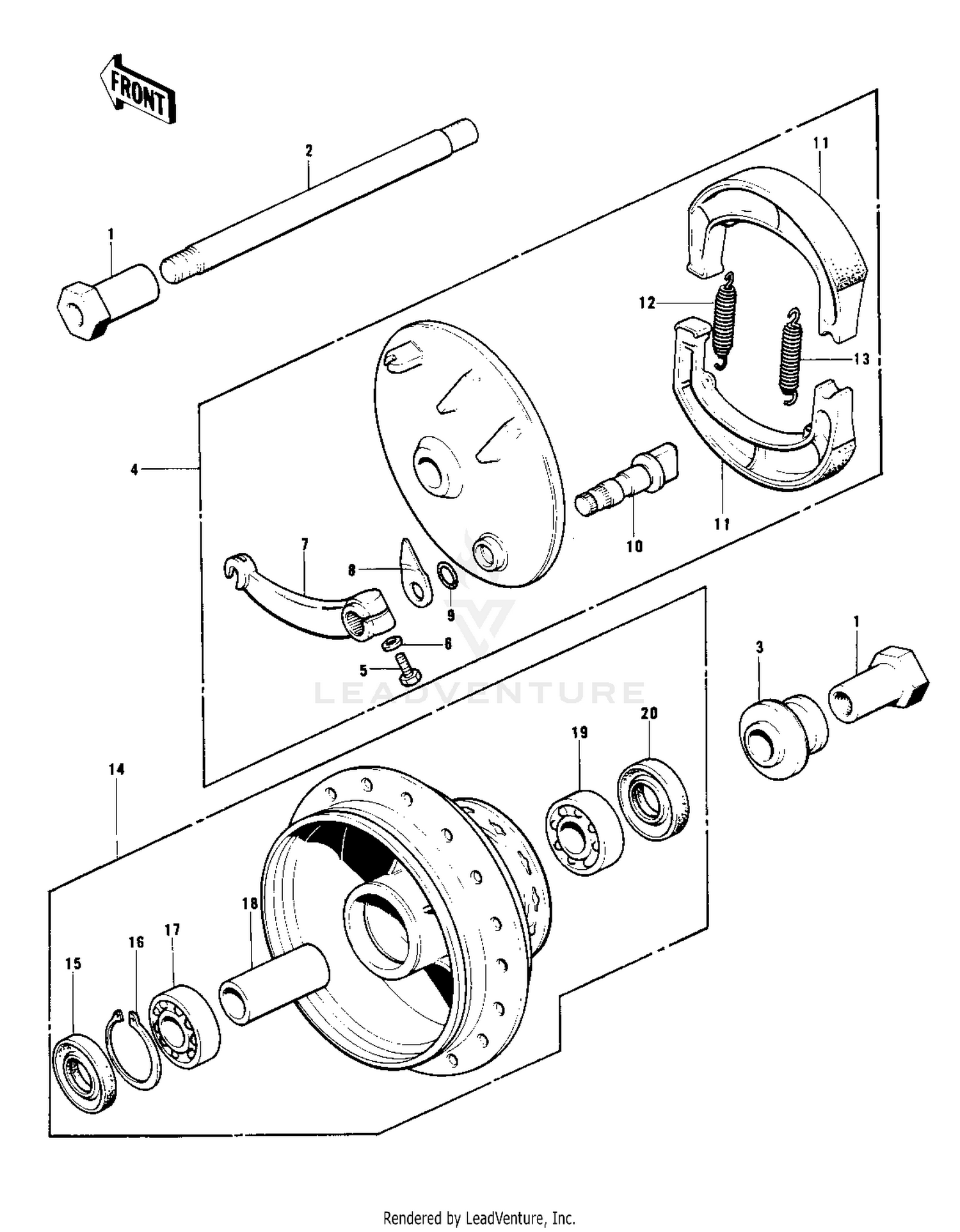 FRONT HUB/BRAKE