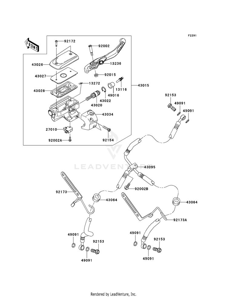 Front Master Cylinder Schematic