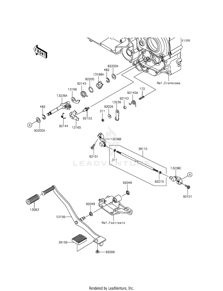 Gear Change Mechanism Schematic