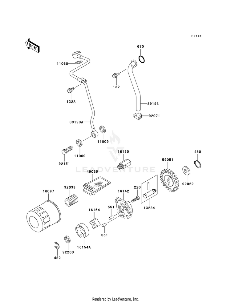 Oil Pump/Oil Filter Schematic