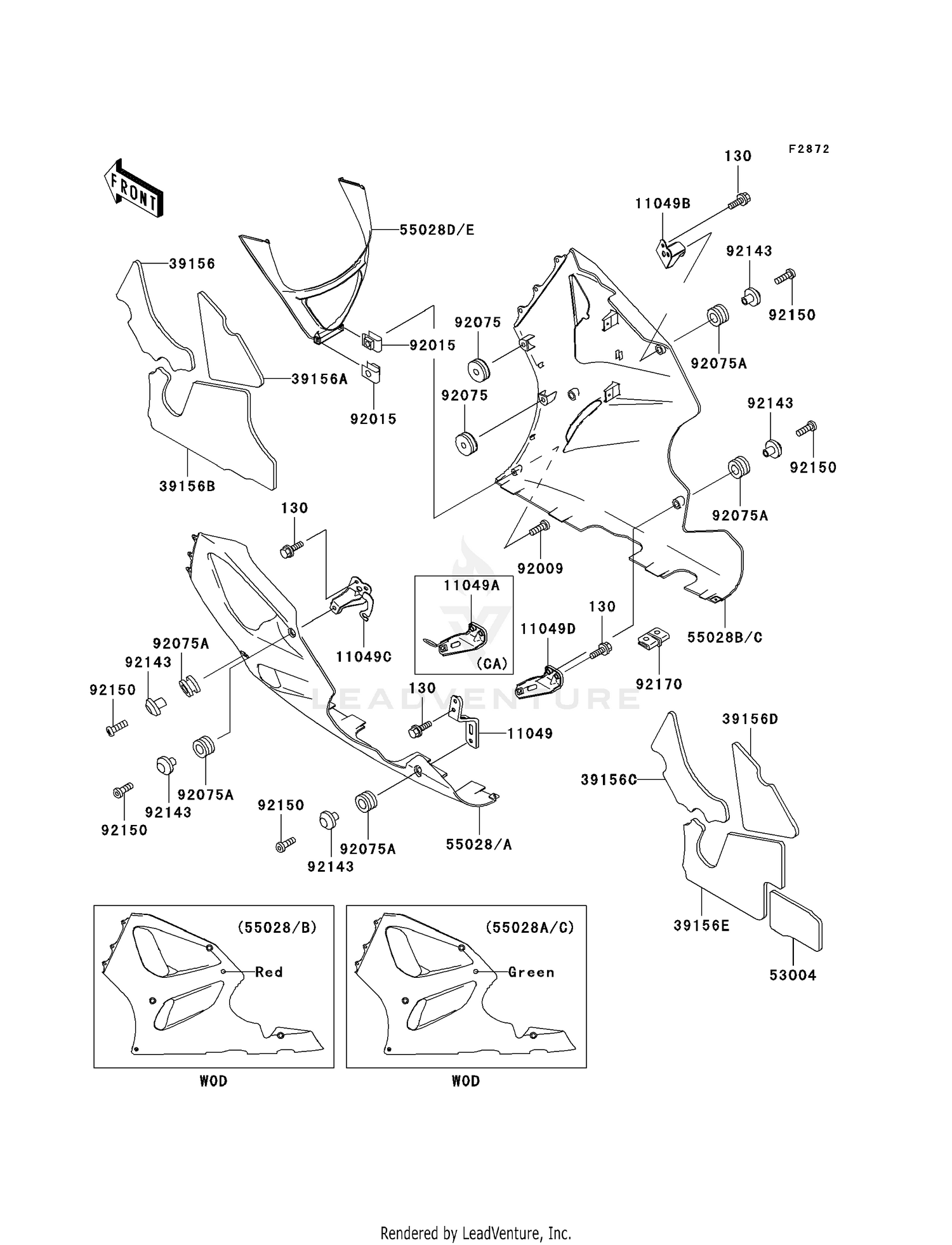 COWLING LOWERS (ZX750-P1)