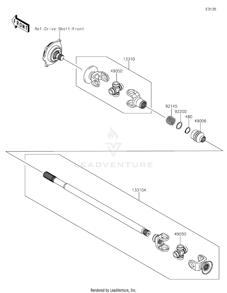 Drive Shaft-Propeller Schematic