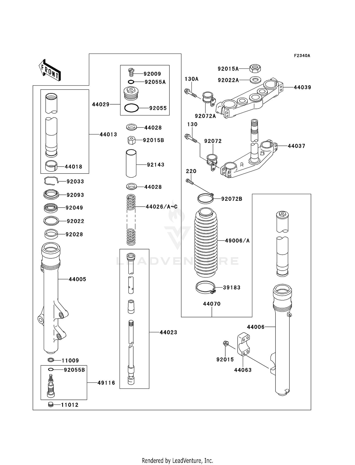 FRONT FORK (KDX220-A5-A8)