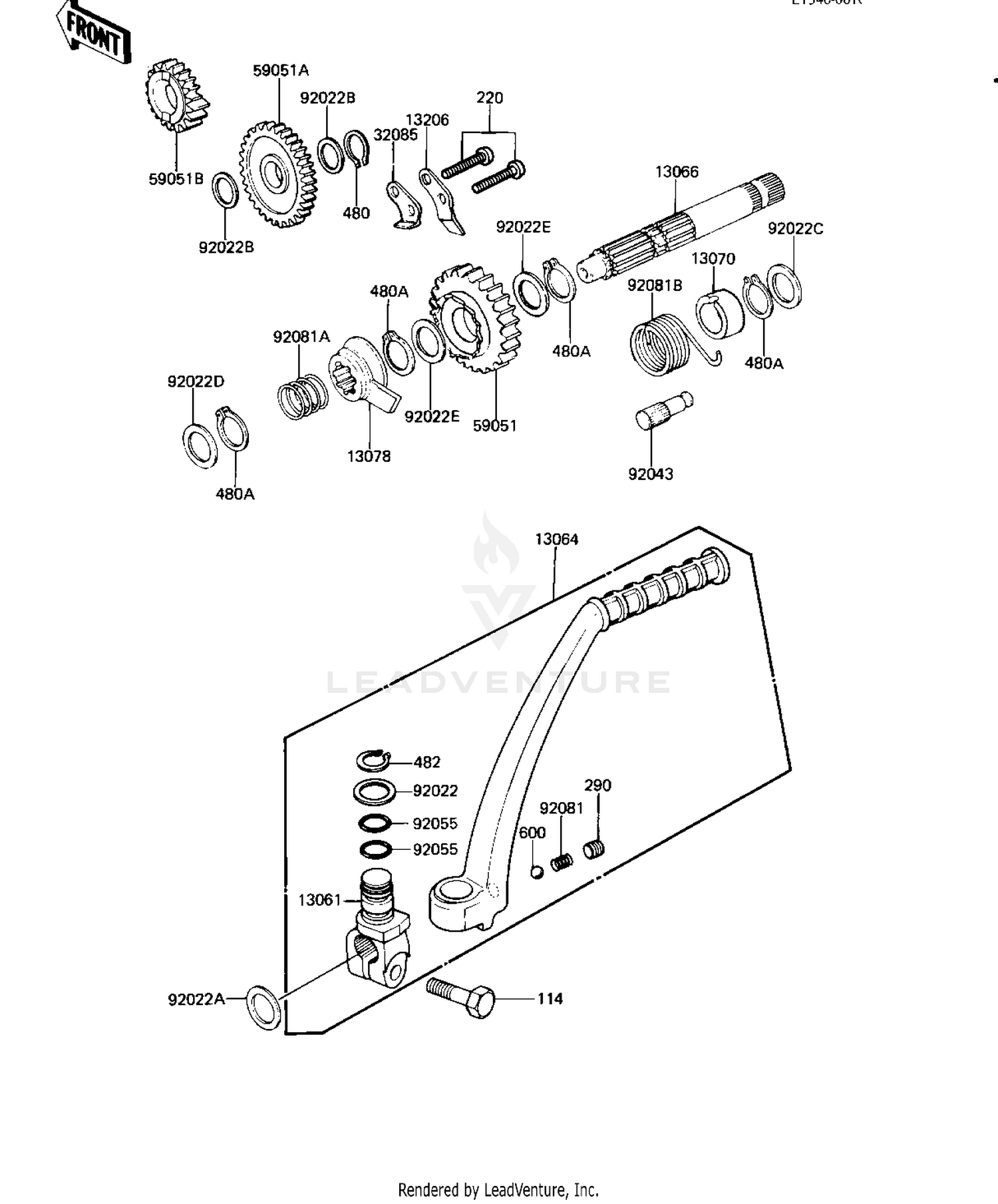 KICKSTARTER MECHANISM ('82-'83 A9/A10)