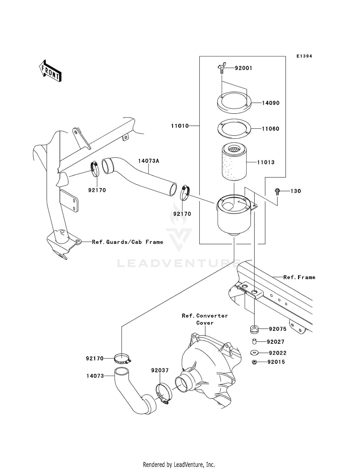 AIR CLEANER-BELT CONVERTER (F9F/FAF)