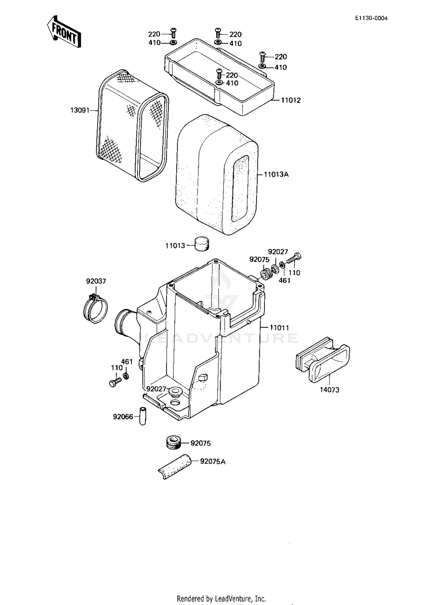 AIR CLEANER ('82-'83 KE175-D4/D5)