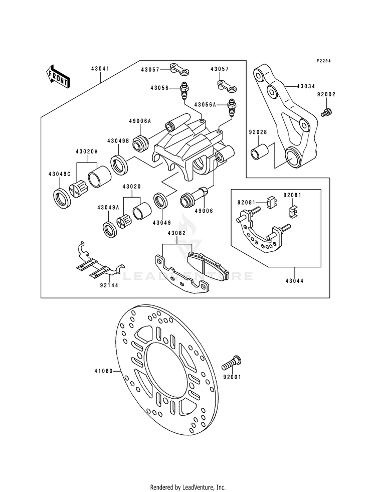 Rear Caliper Schematic