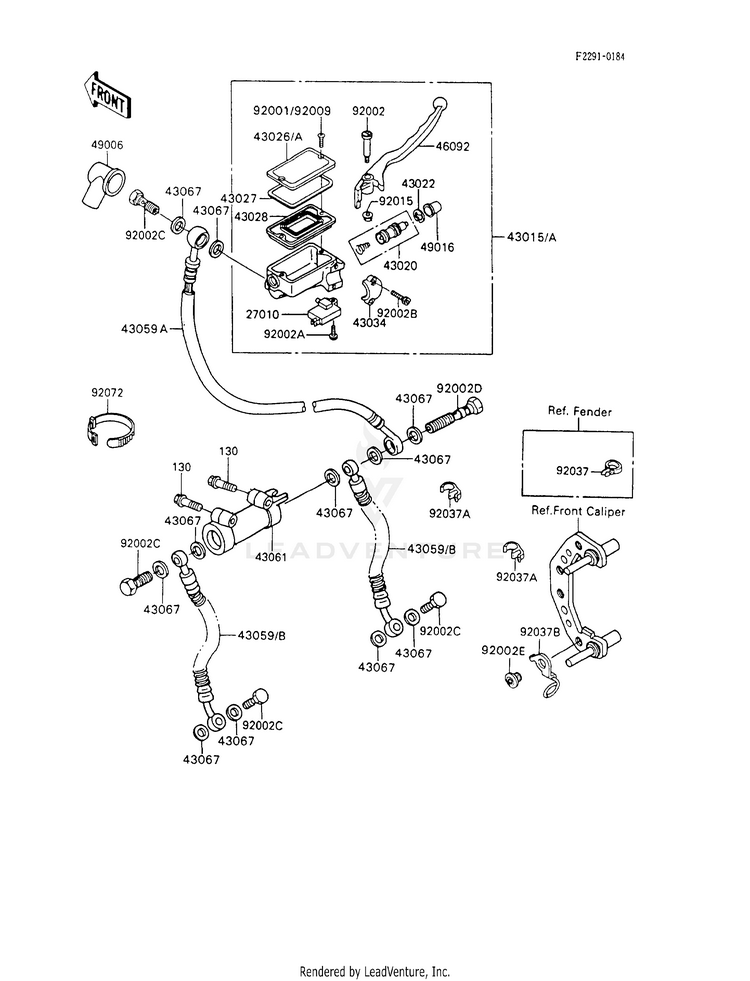 Front Master Cylinder Schematic
