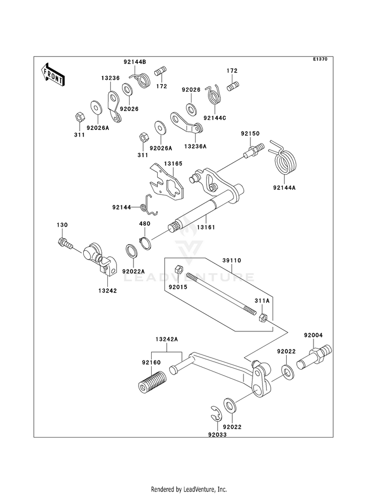 Gear Change Mechanism Schematic