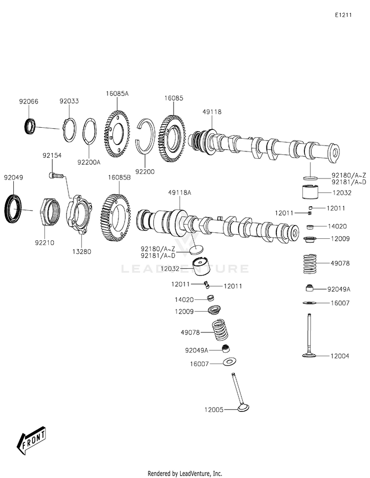 Valve(S)/Camshaft(S) Schematic