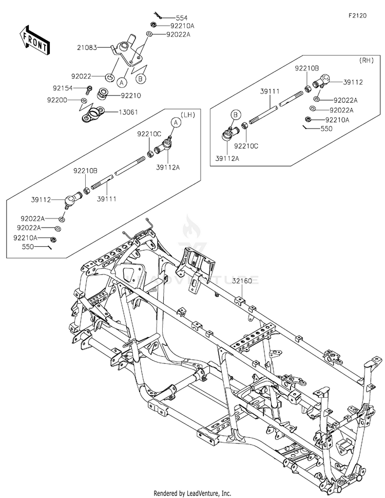 Frame KVF750GLF Brute Force 750 4x4i EPS (2020) Schematic