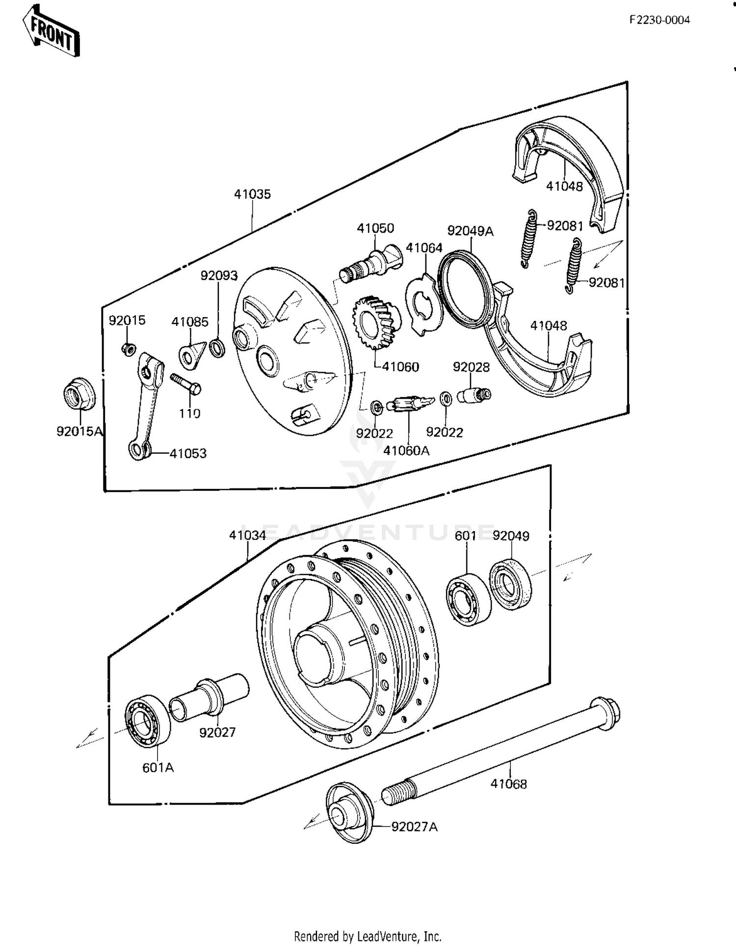 FRONT HUB/BRAKE