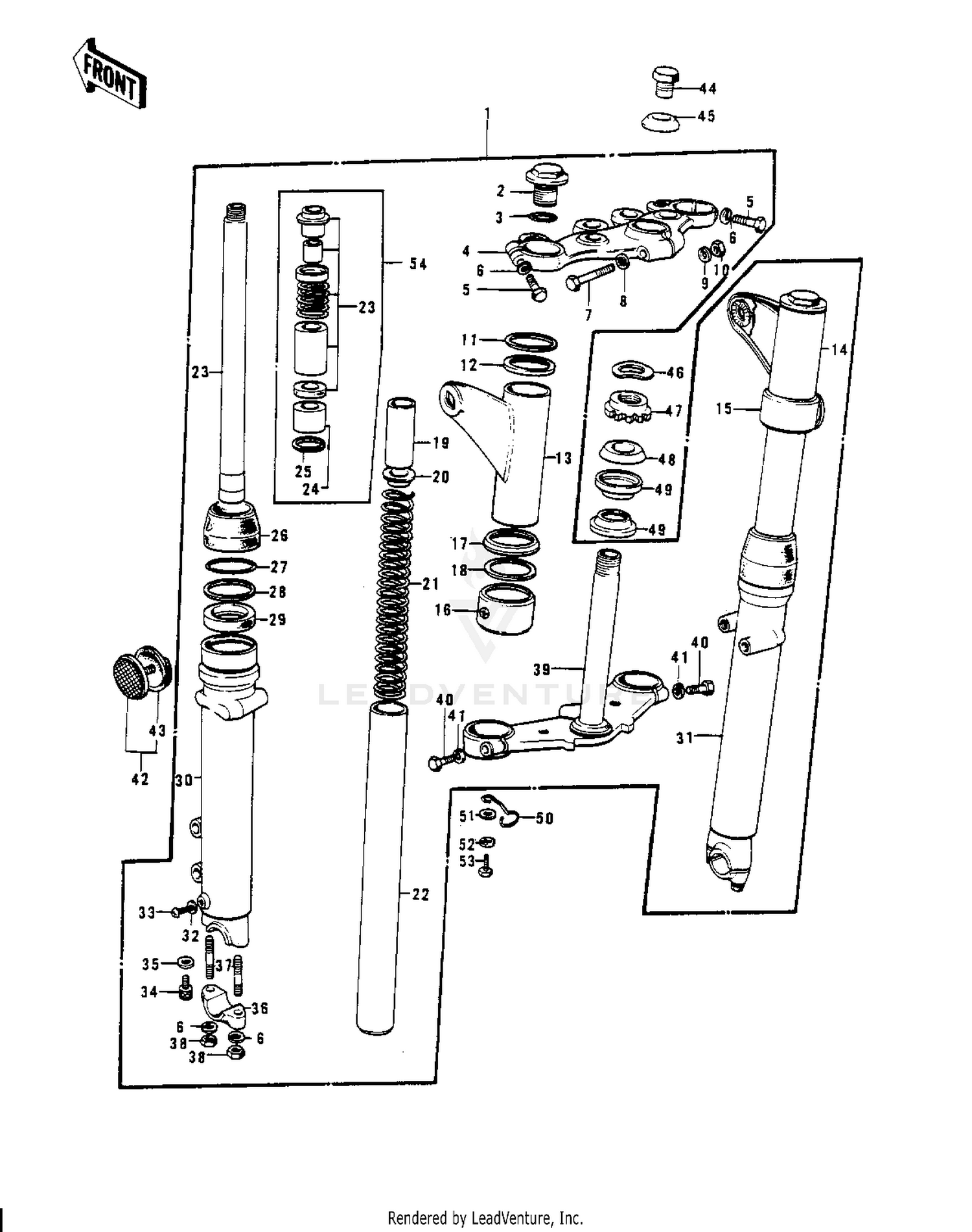FRONT FORK ('74-'75 S3/S3-A)