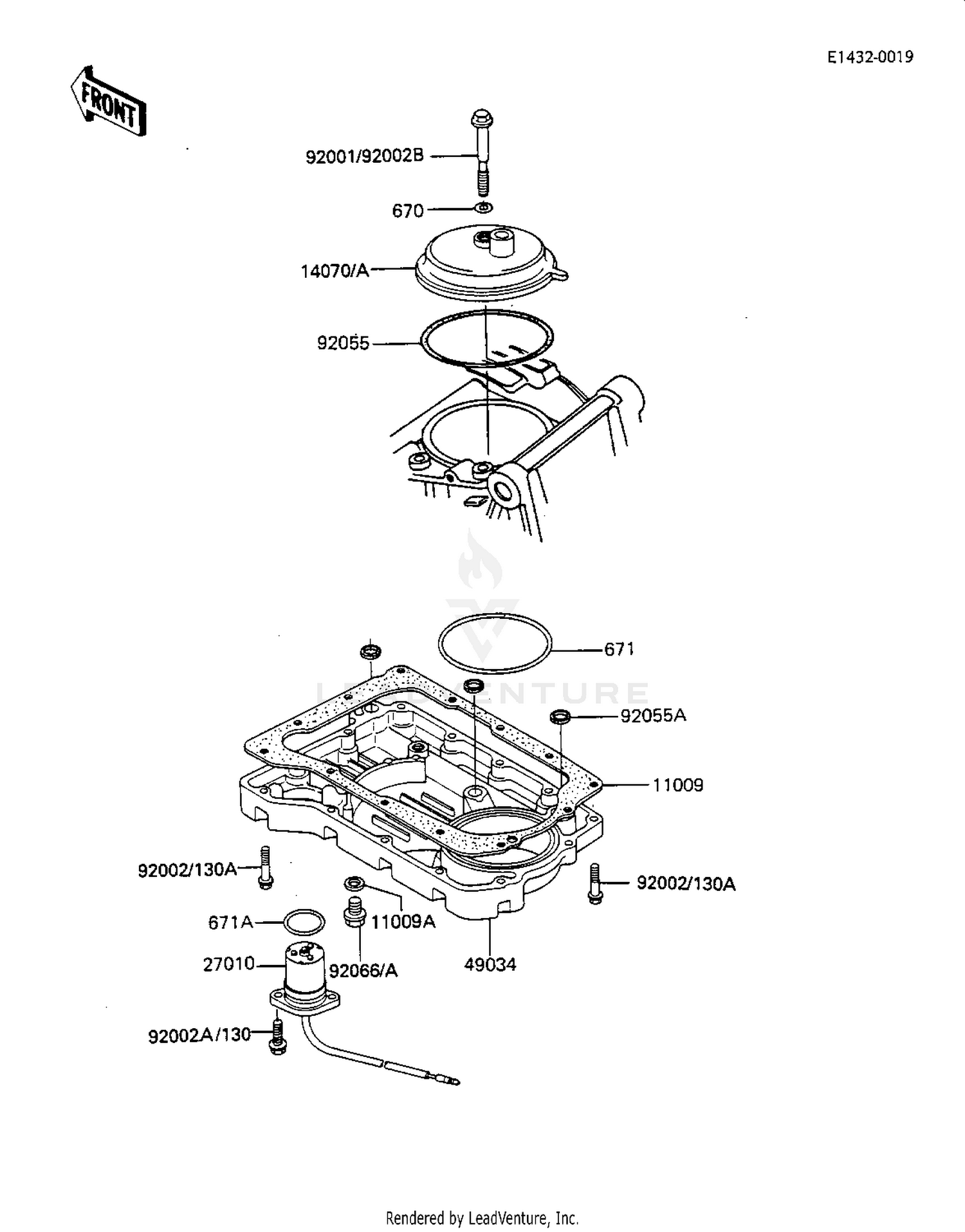 BREATHER COVER/OIL PAN