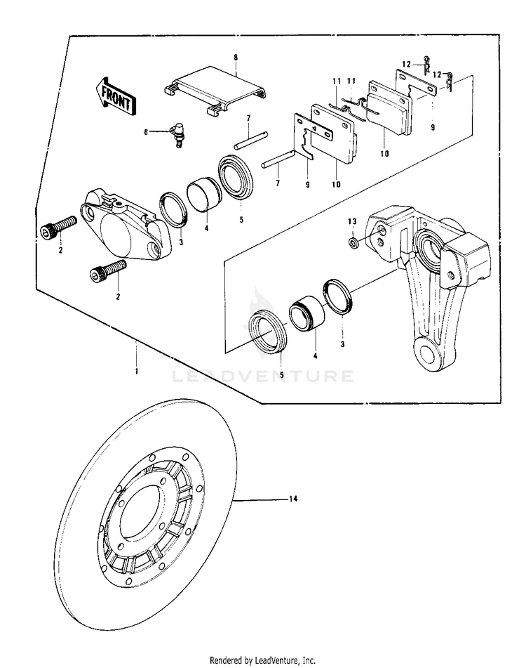 Rear Brake ('78 C1/C1a) Schematic
