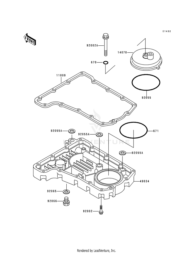 Breather Body/Oil Pan Schematic