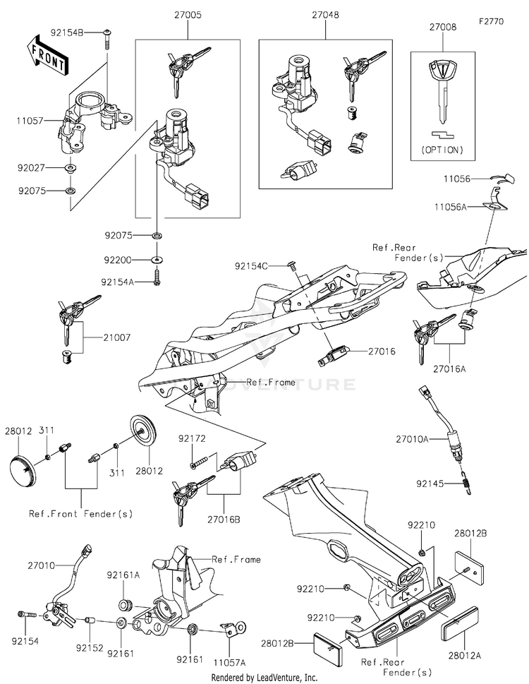 Ignition Switch/Locks/Reflectors Schematic