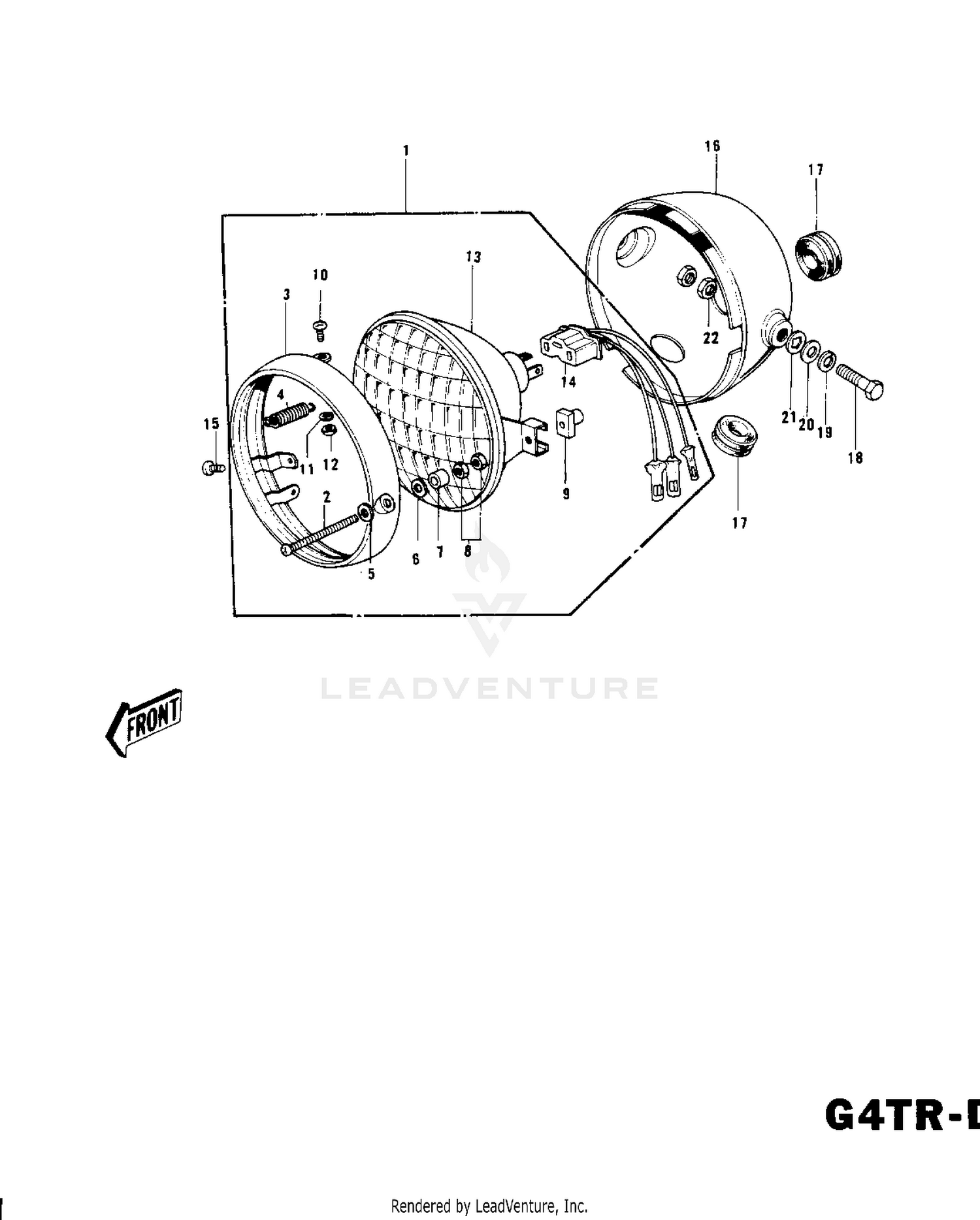 HEADLIGHT G4TR-D/E ('74-'75)