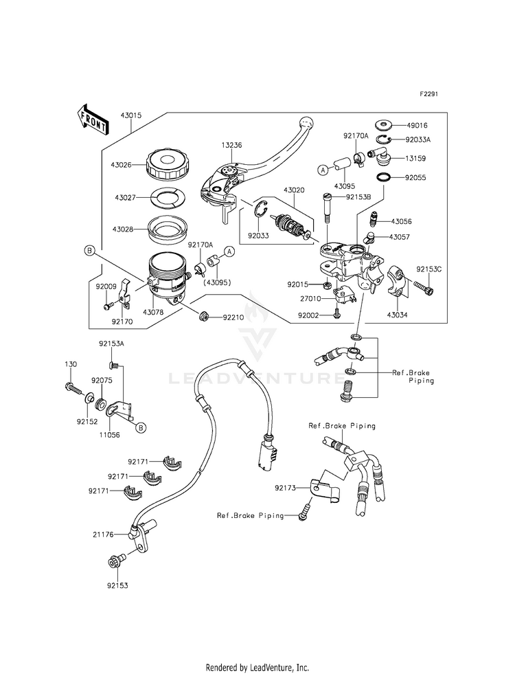 Front Master Cylinder Schematic
