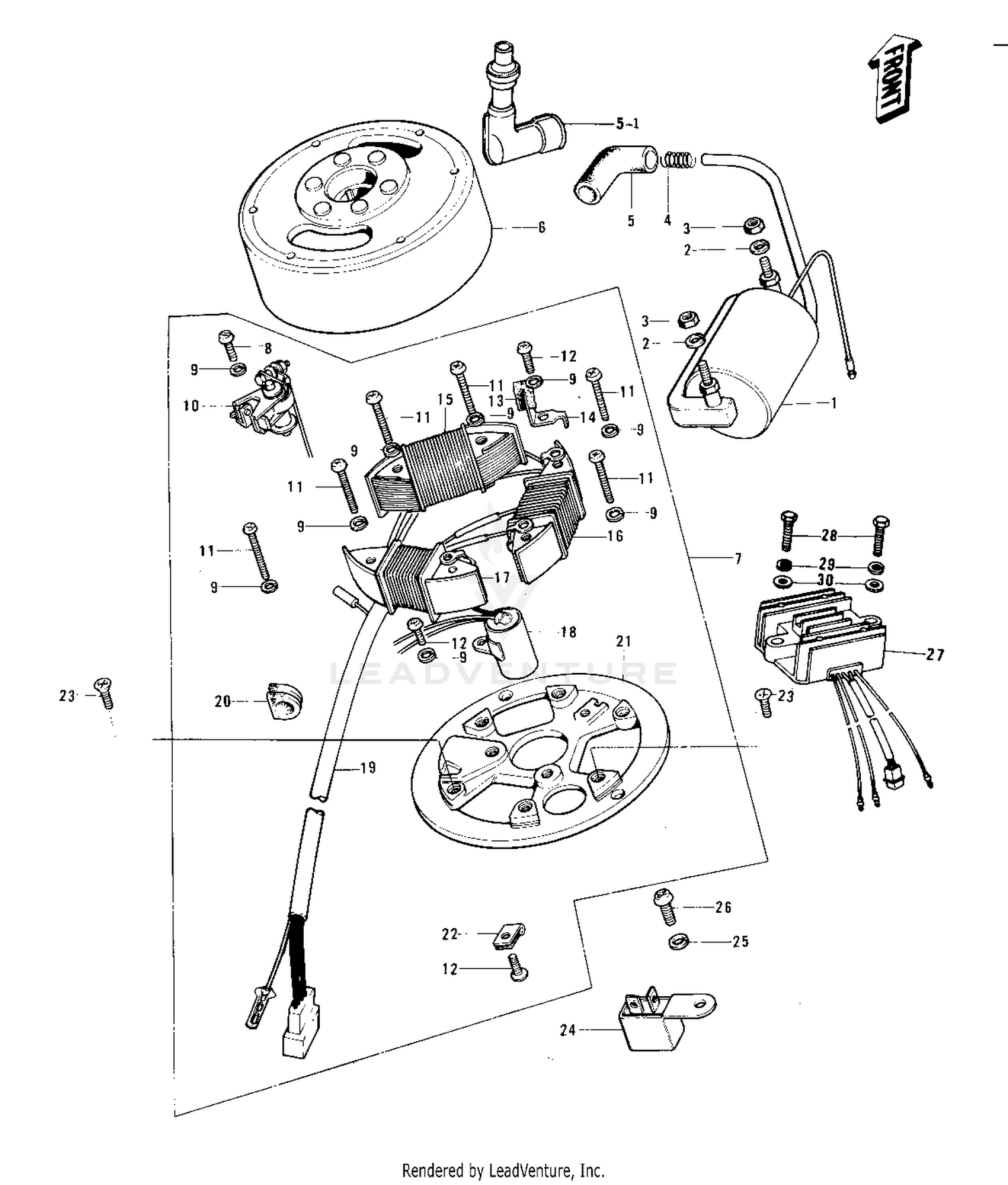 IGNITION/GENERATOR/REGULATOR ('76-'79)