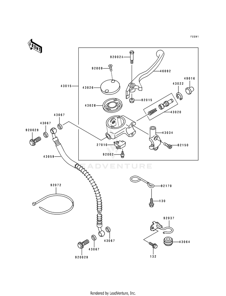Front Master Cylinder Schematic