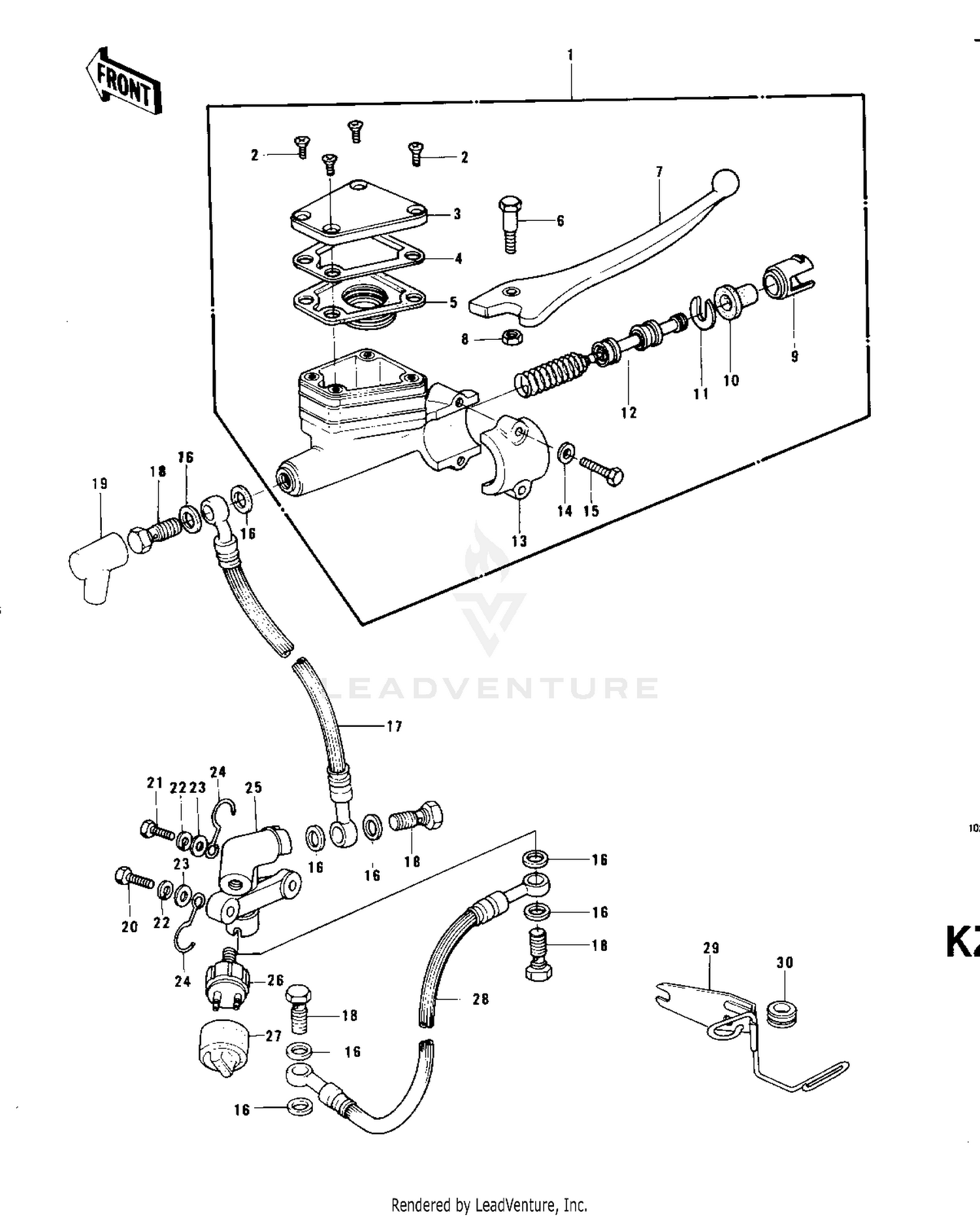 FRONT MASTER CYLINDER (KZ750-B3/B4)