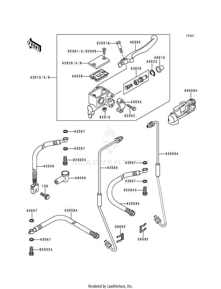 Front Master Cylinder Schematic