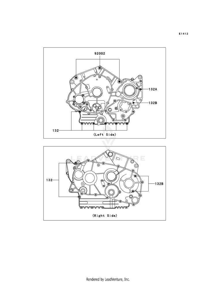 Crankcase Bolt Pattern Schematic