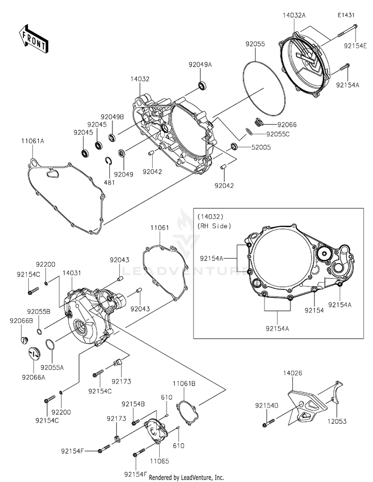 Engine Cover(S) KX450MRFAN KX450 50th Anniversary Edition (2024) Schematic