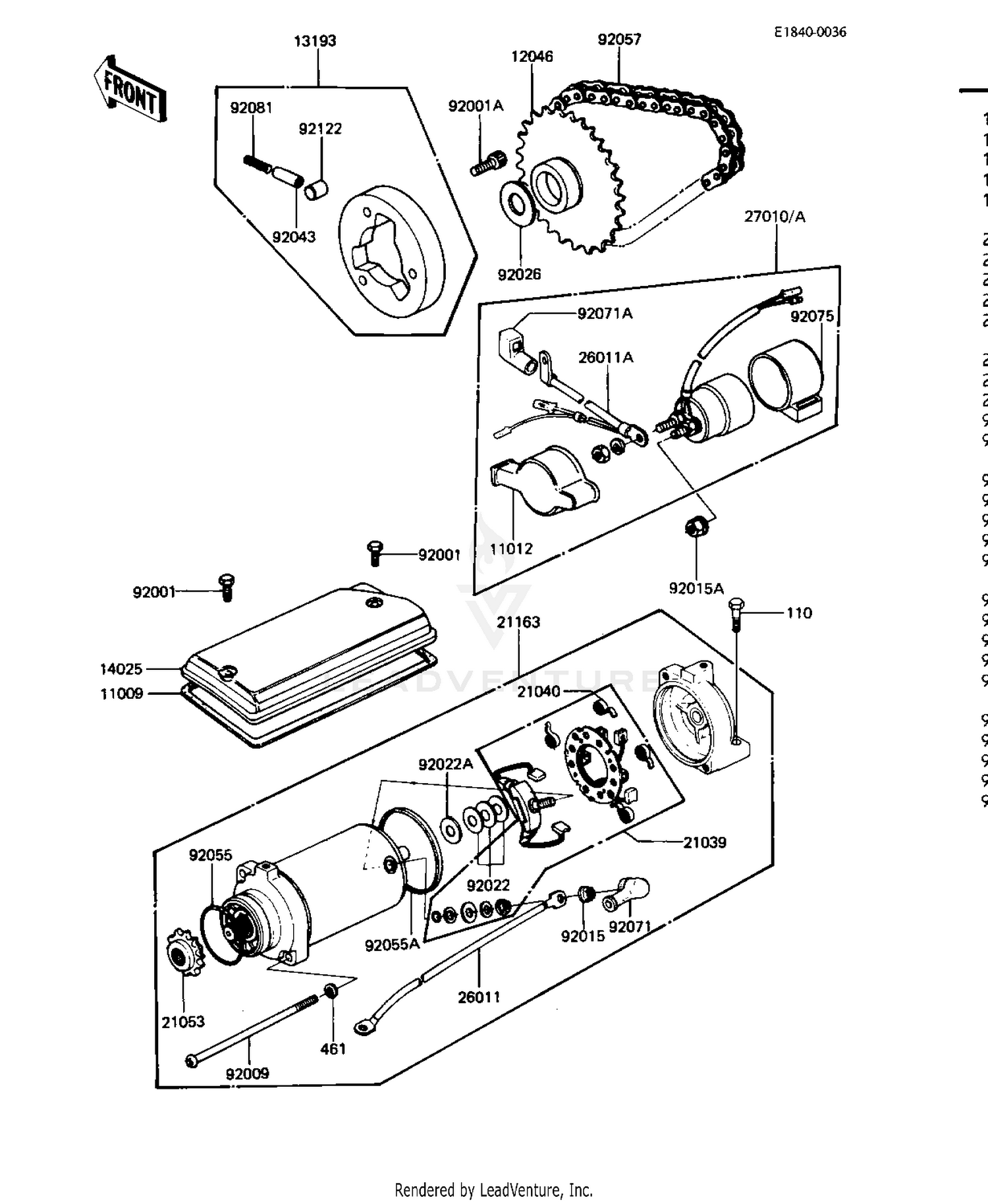 STARTER MOTOR/STARTER CLUTCH ('81-'83 D2