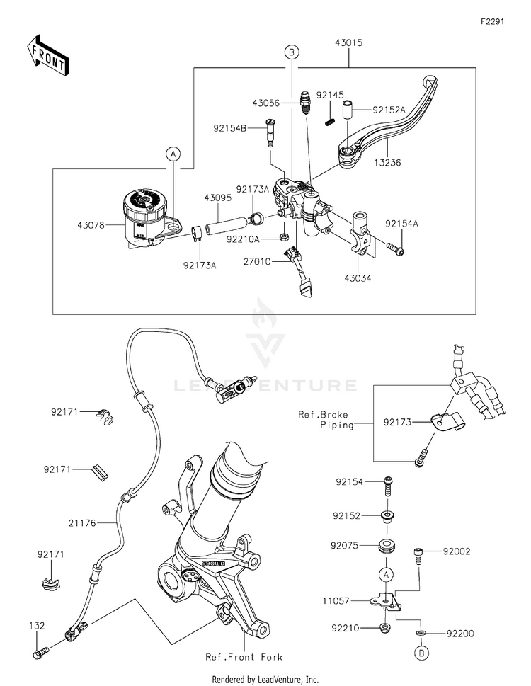 Front Master Cylinder Schematic