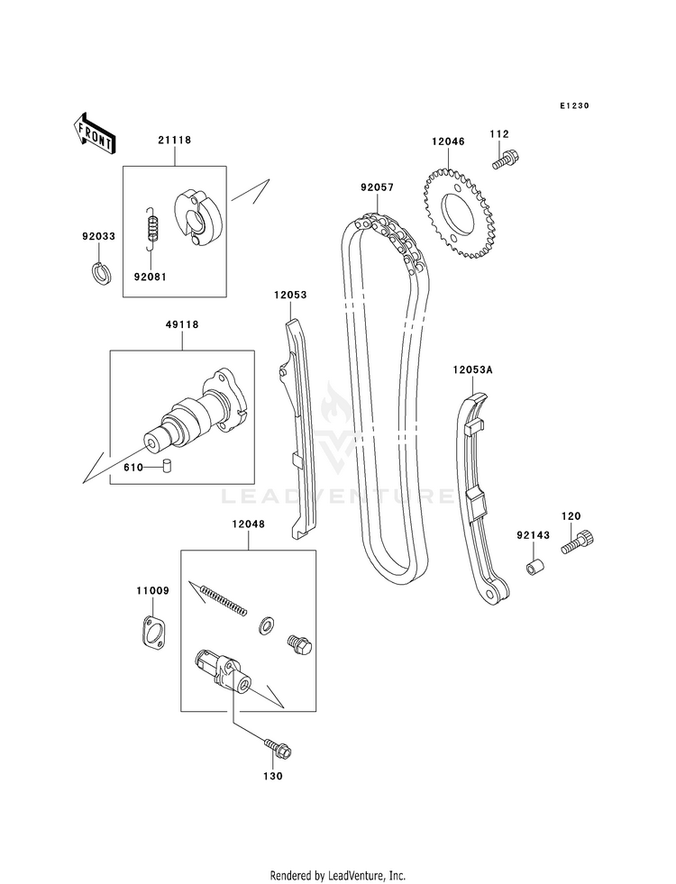 Camshaft(S)/Tensioner Schematic