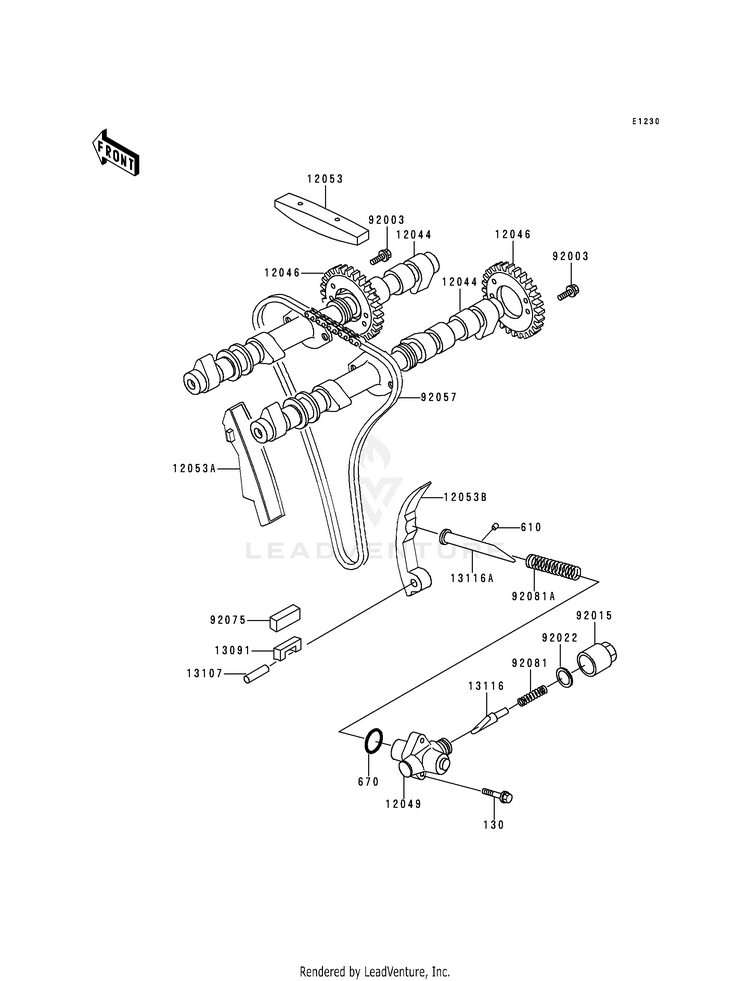 Camshaft(S)/Tensioner Schematic