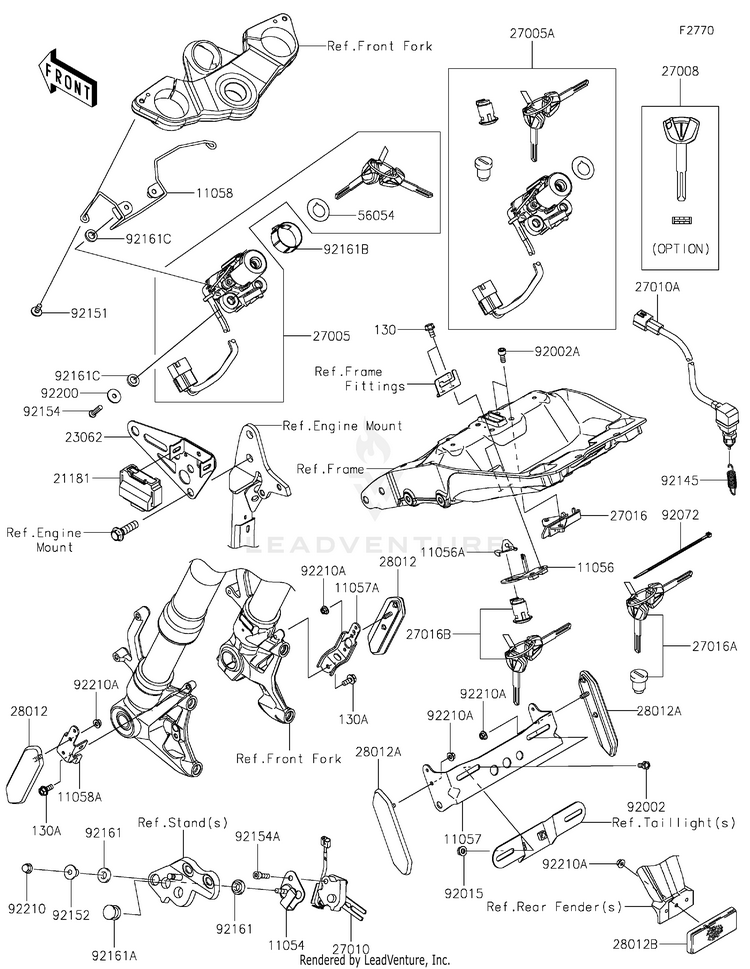Ignition Switch/Locks/Reflectors Schematic