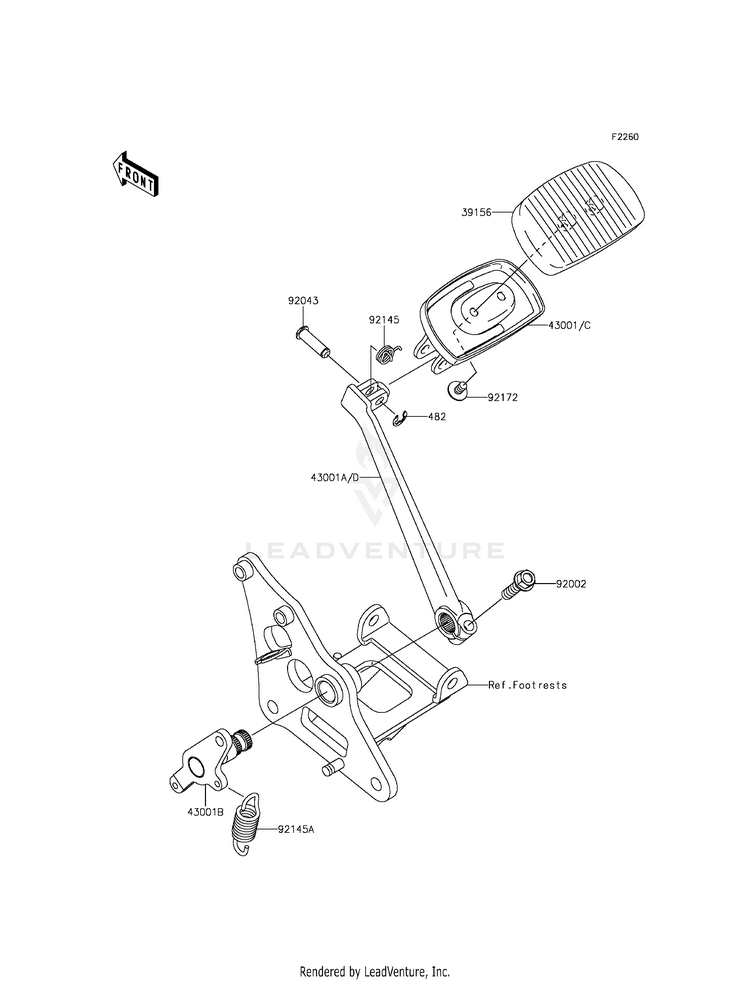 Brake Pedal/Torque Link Schematic