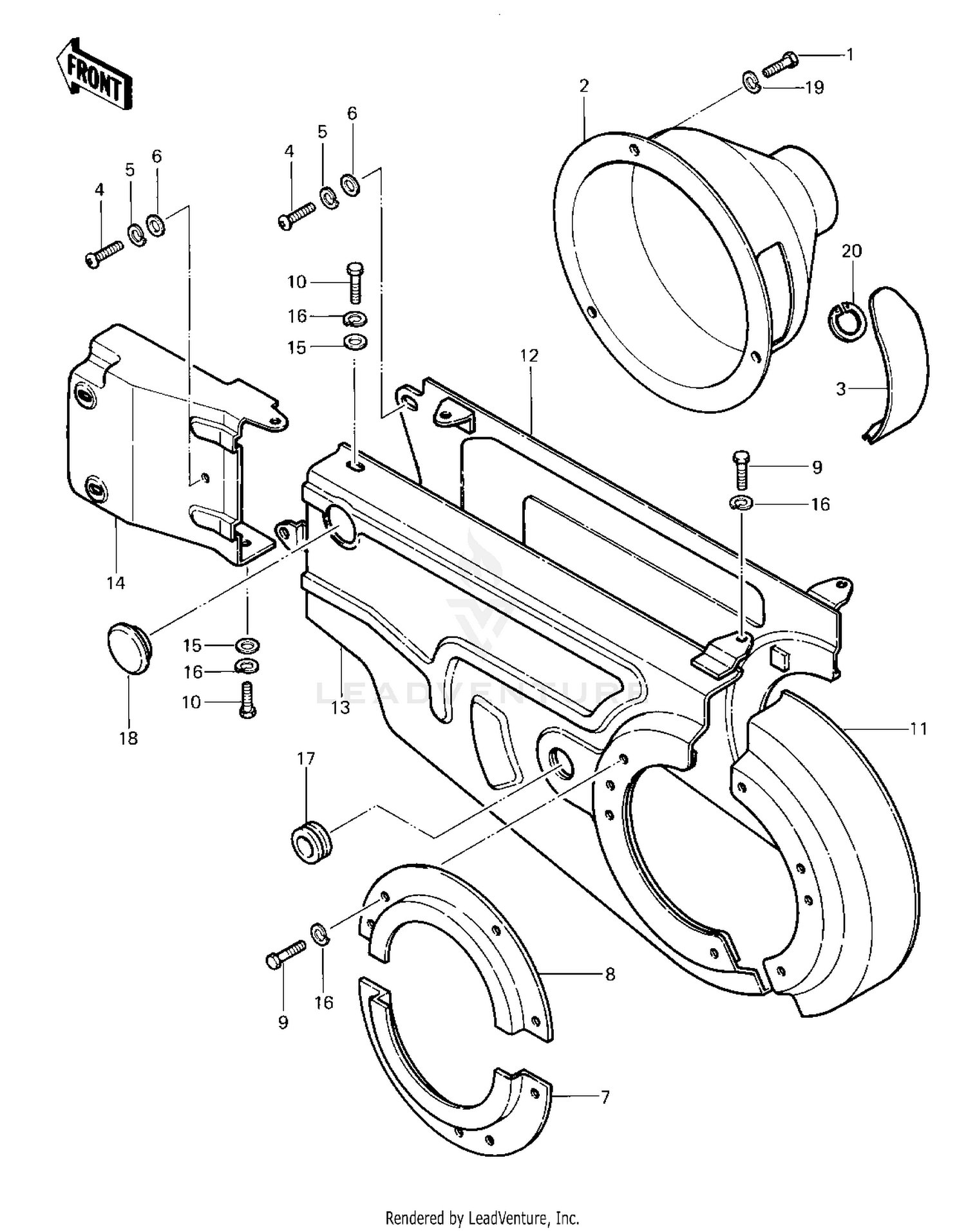 CHAIN CASE ('83 KLT200-C1)