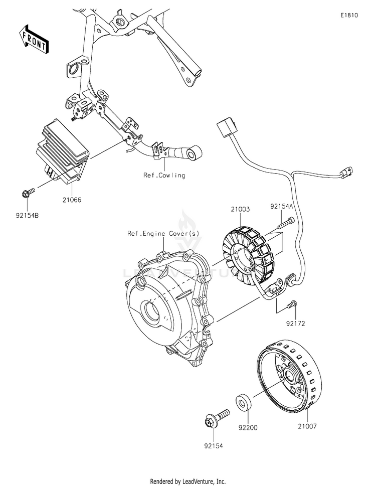 Generator EX400GPFBL Ninja 400 ABS (2023) Schematic