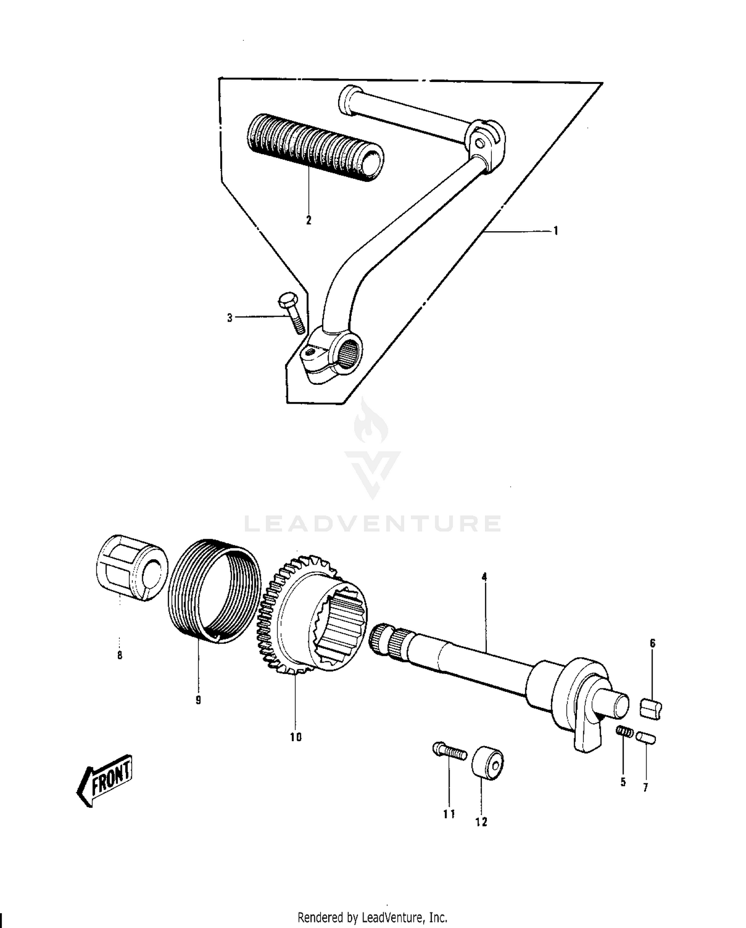 KICKSTARTER MECHANISM ('74-'75)