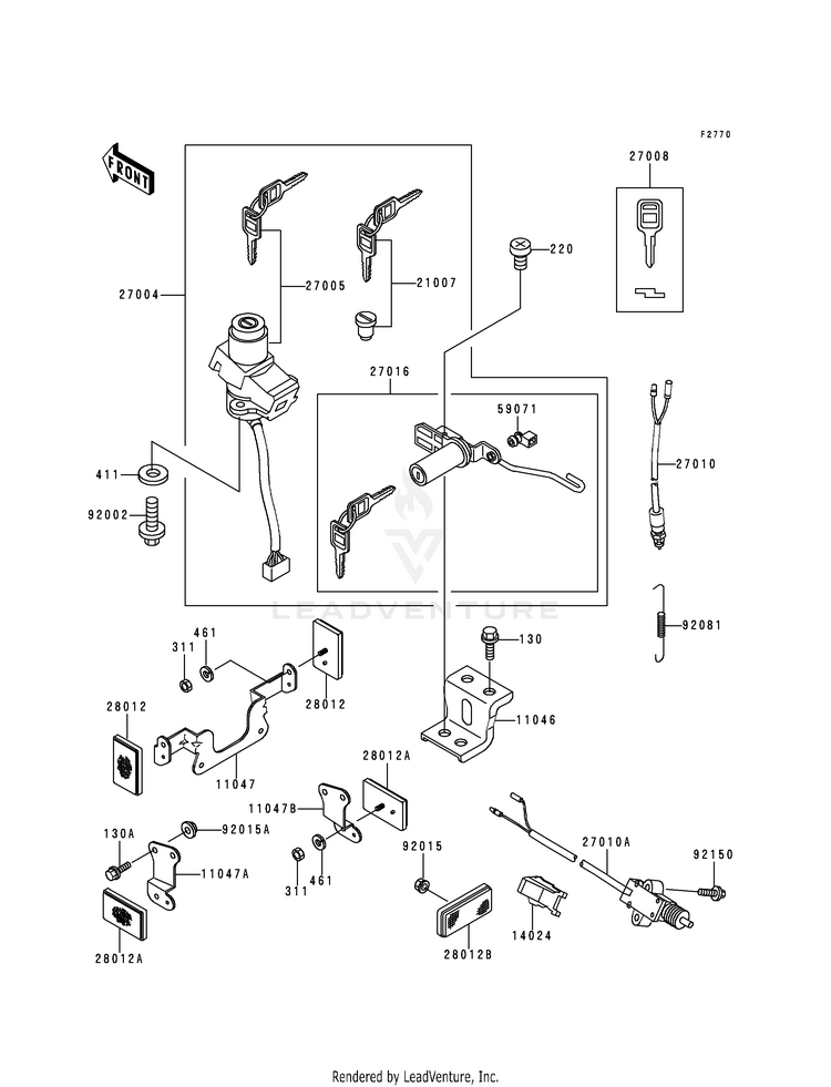 Ignition Switch (&Nami.004498) Schematic