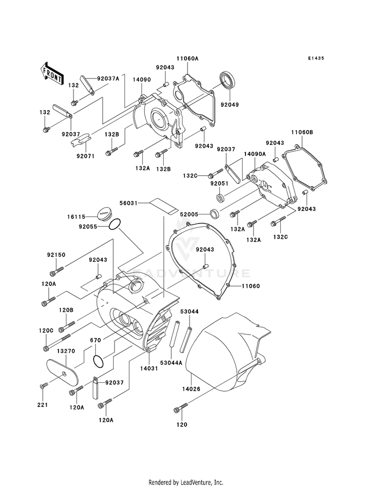Left Engine Cover(S) Schematic
