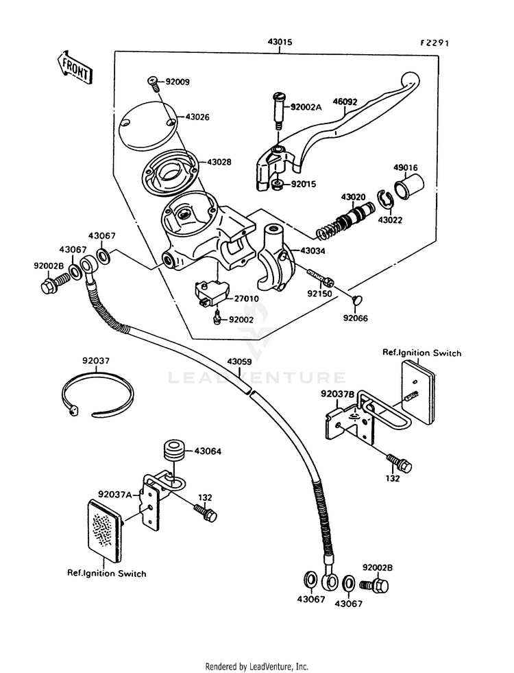 Front Master Cylinder Schematic