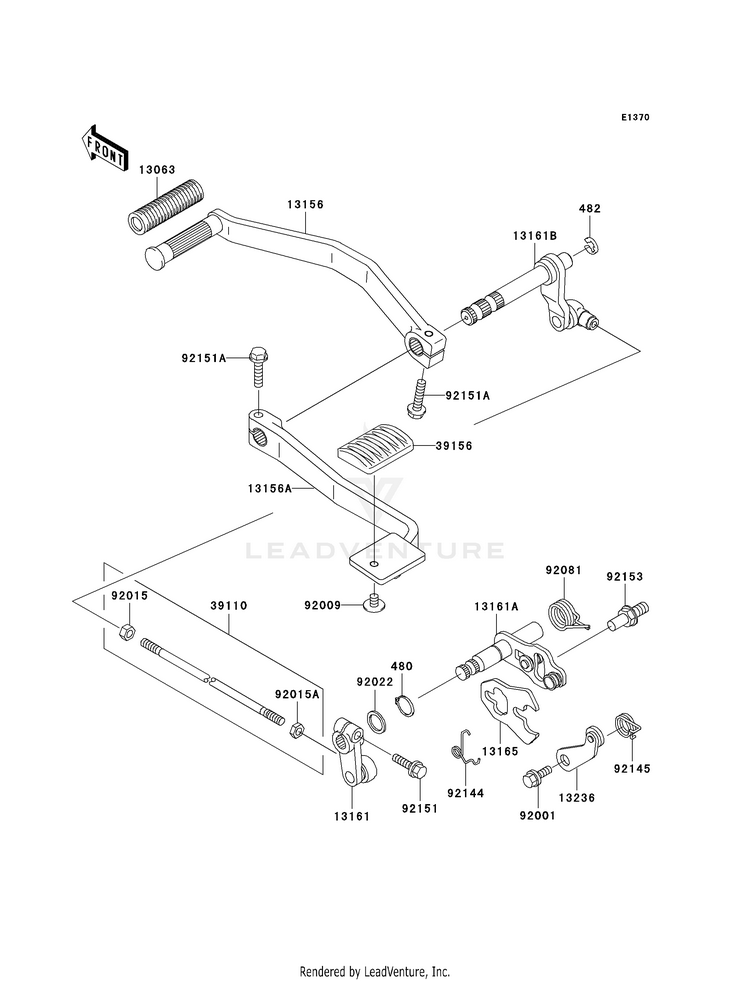 Gear Change Mechanism (R1-R3) Schematic