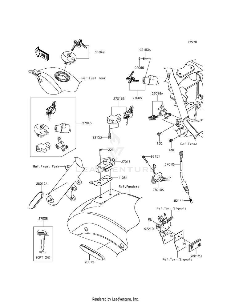 Ignition Switch/Locks/Reflectors Schematic
