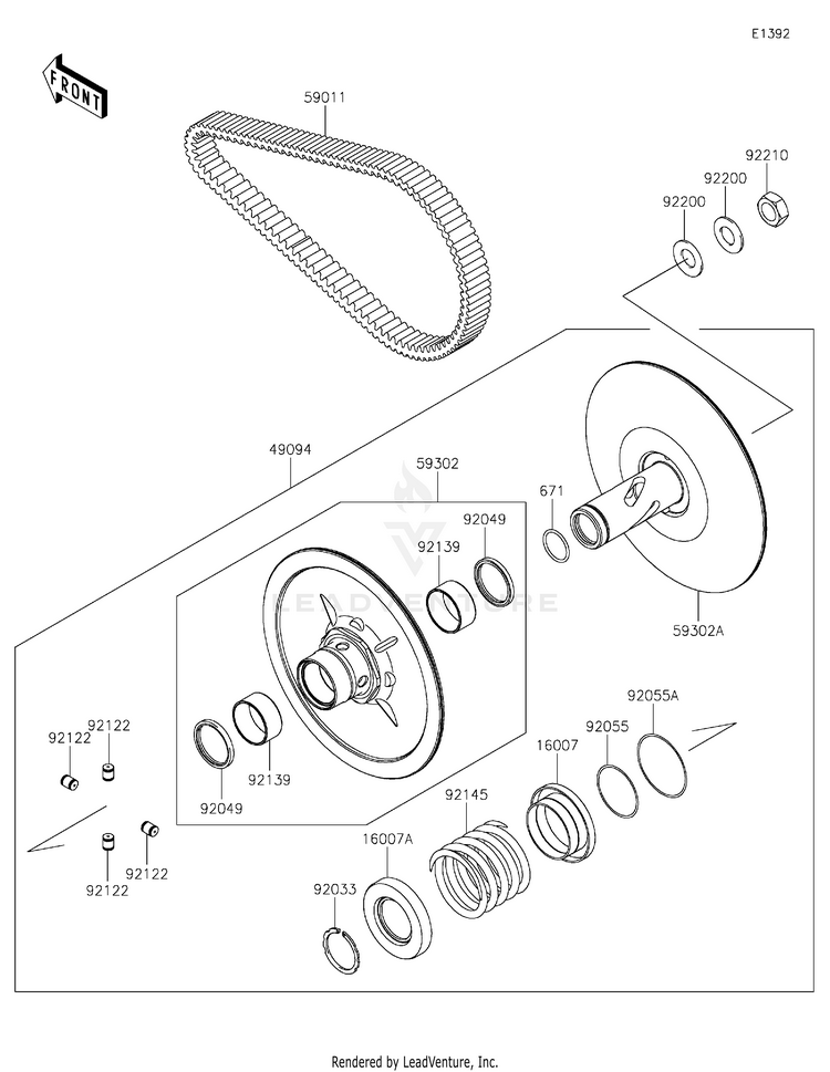 Driven Converter/Drive Belt Schematic